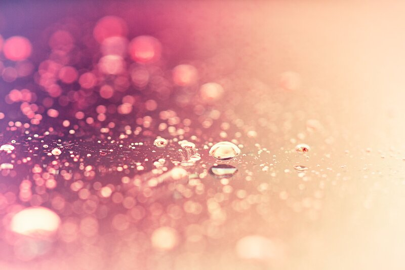 Water Droplets on Surface — Pink