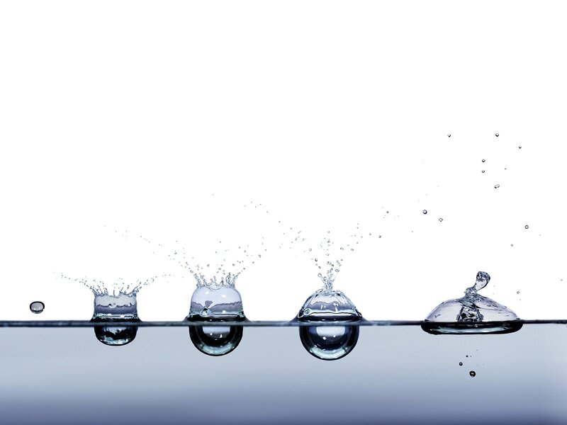 Water droplets splashing