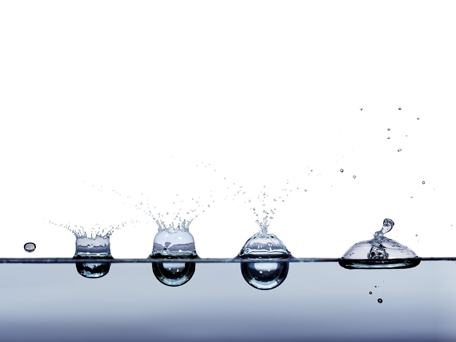 Water droplets splashing