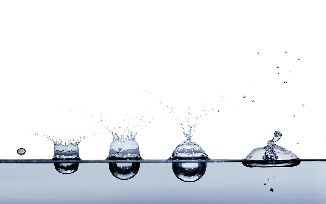 Water droplets splashing