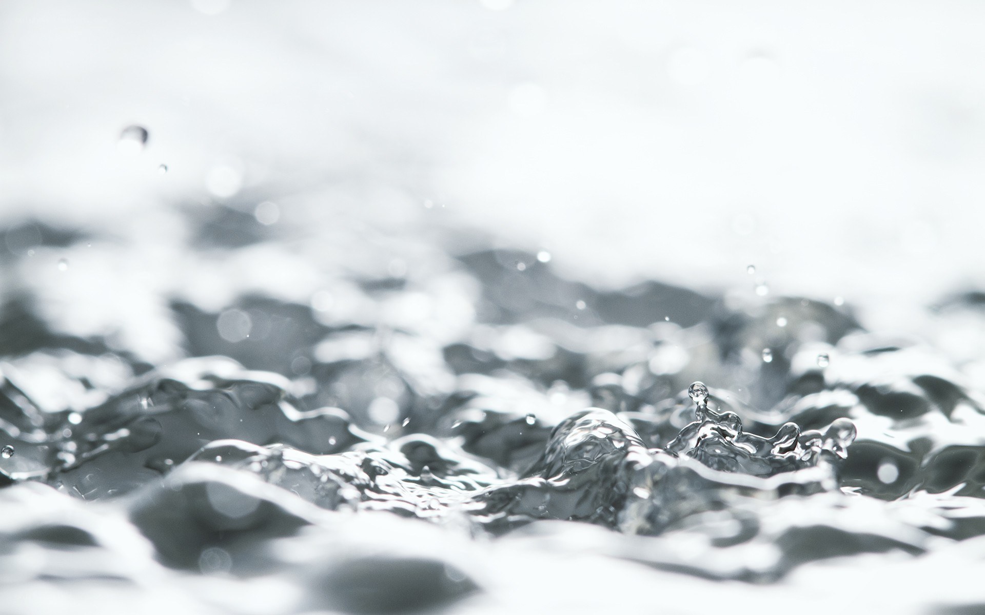Water droplets splashing