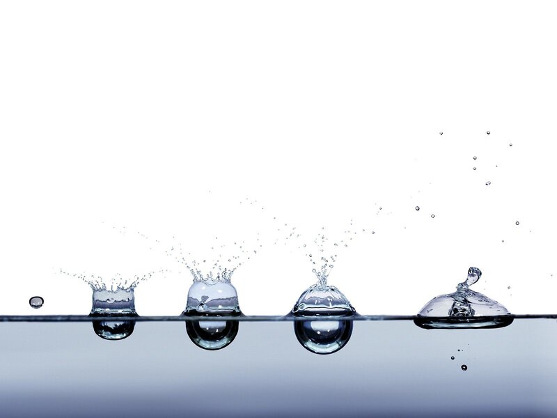 Water droplets splashing
