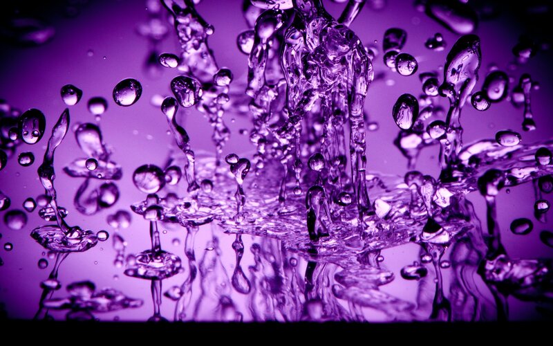 Water Droplets Splashing — Purple