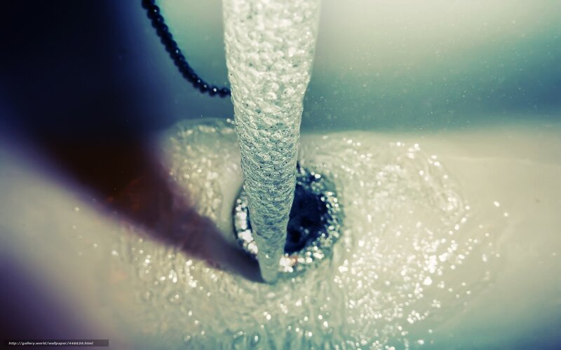Water Flowing Down Drain