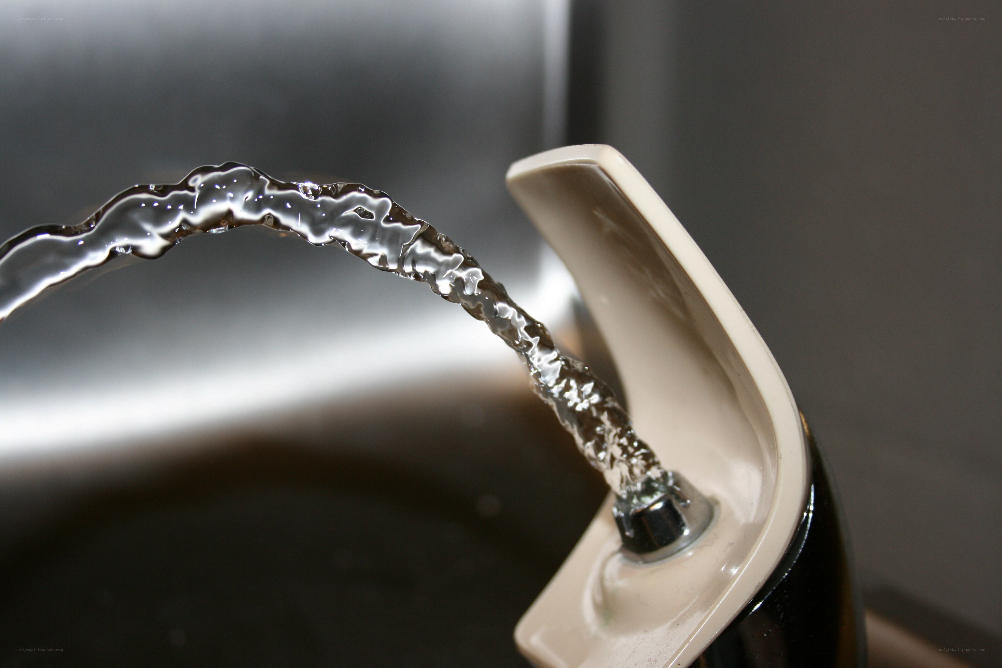 Water flowing from a fountain