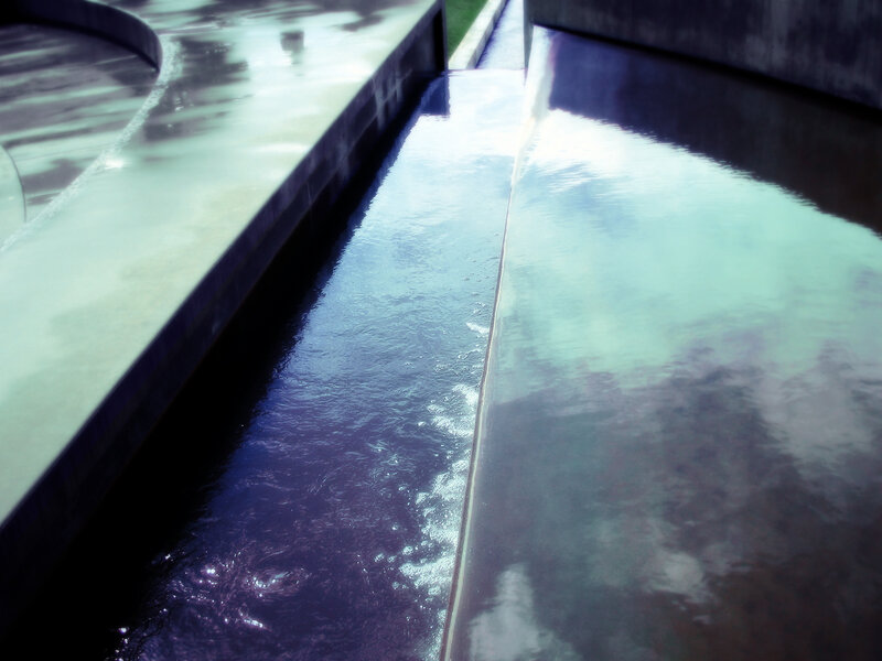 Water flowing in a modern channel