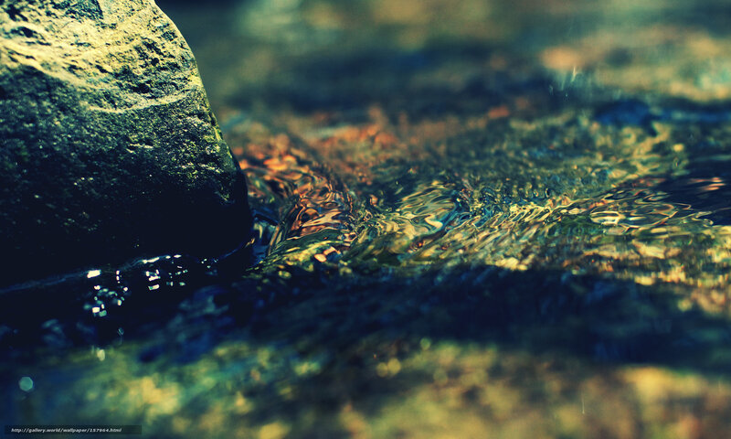 Water flowing over rocks