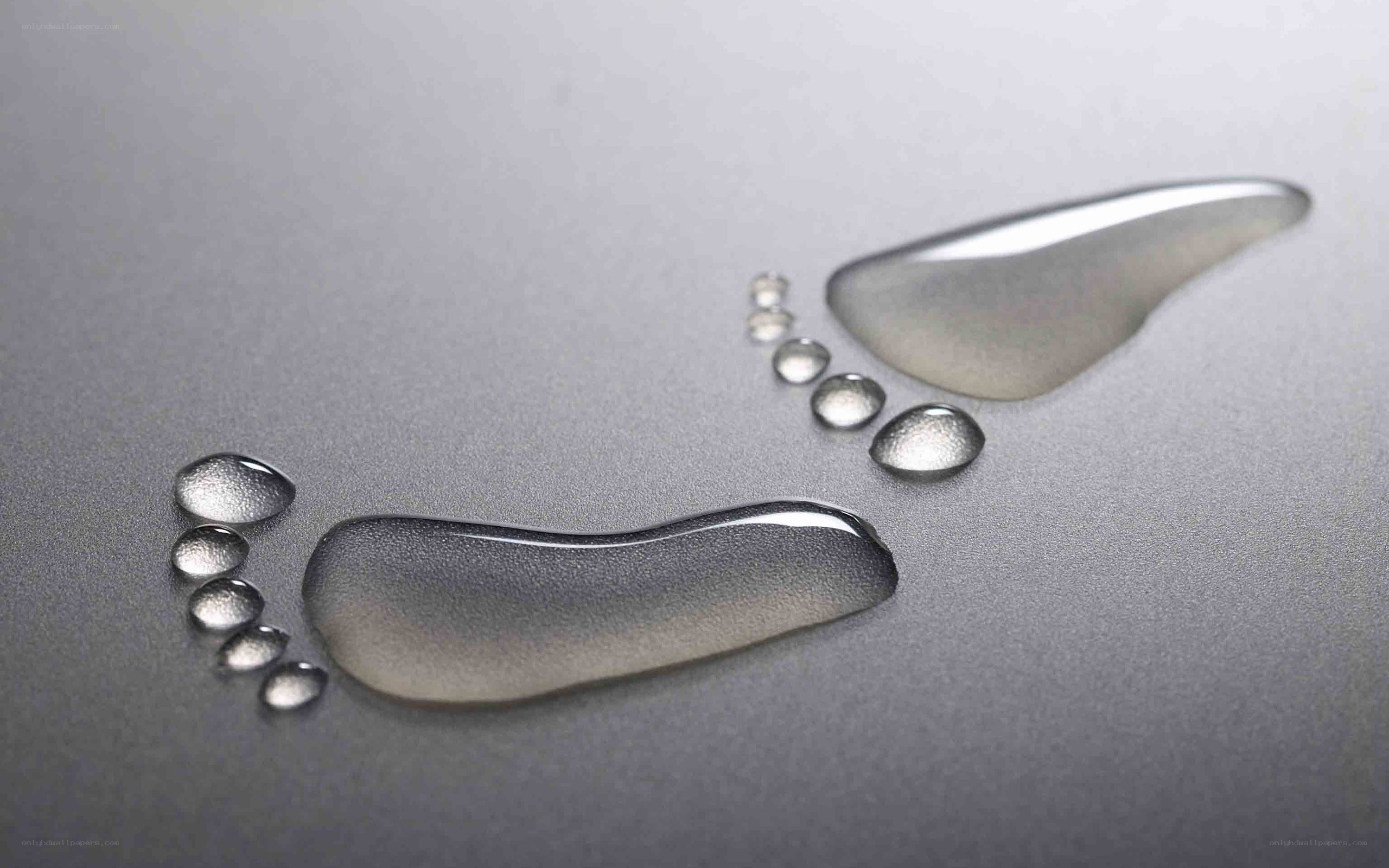Water footprints on a surface