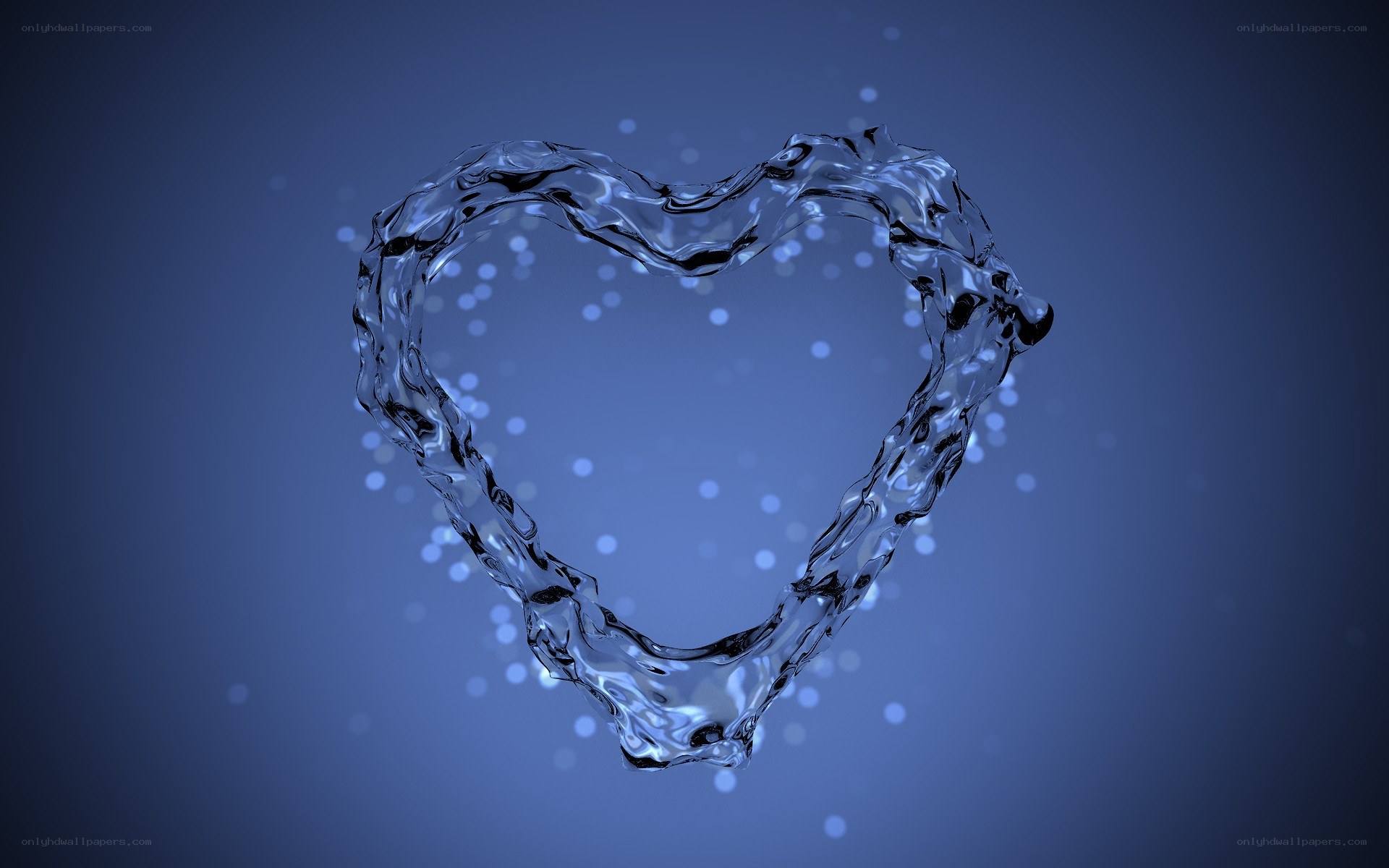 Water heart shape