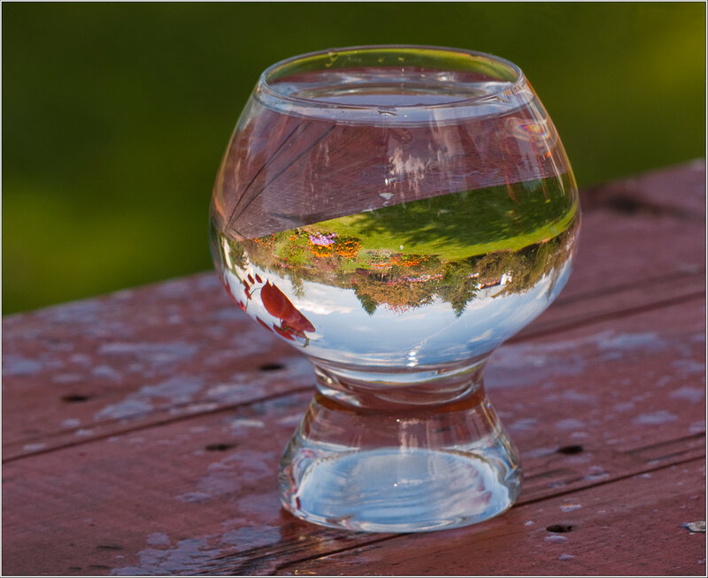 Water in a glass bowl