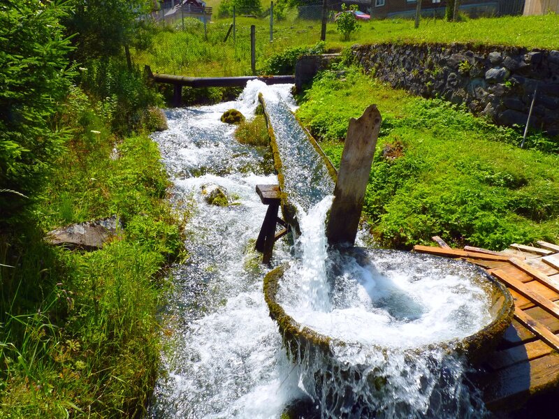 Water Mill in Stream