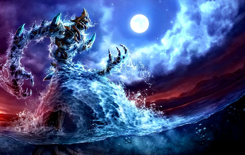 Water Monster Emerging
