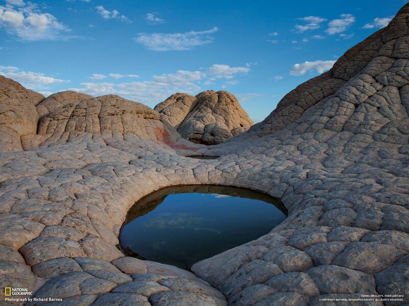 Water pool in rock formation