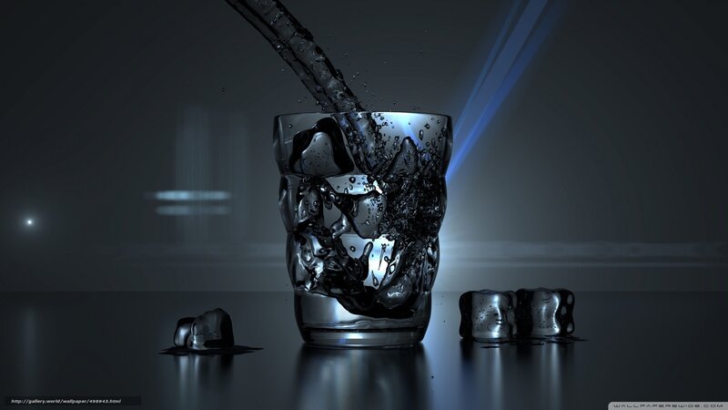 Water Pouring into Glass — Black, Dramatic, Night