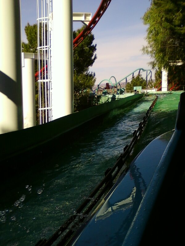 Water ride at amusement park