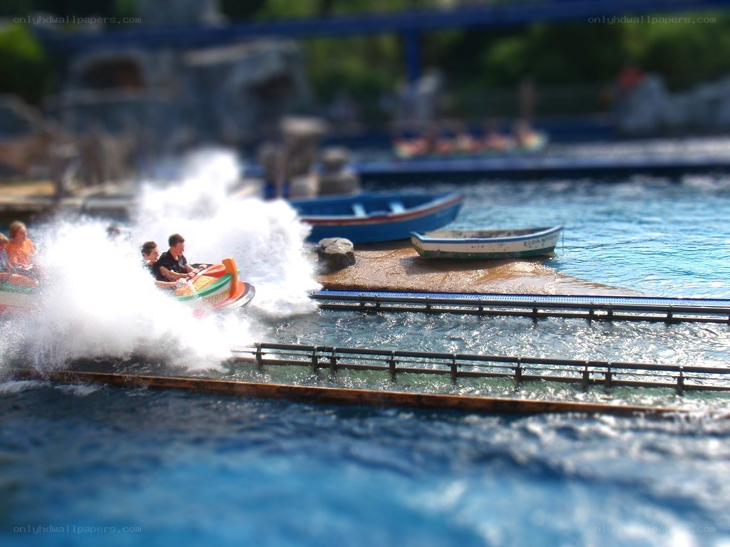Water ride splash