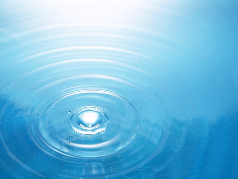 Water ripple from a drop