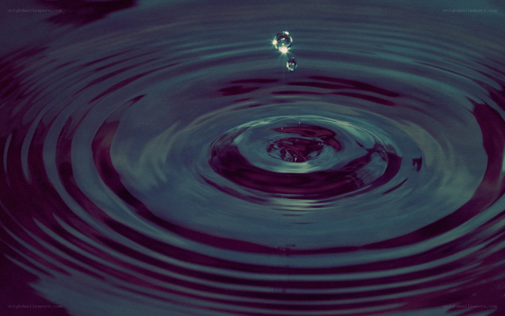 Water ripple from a drop