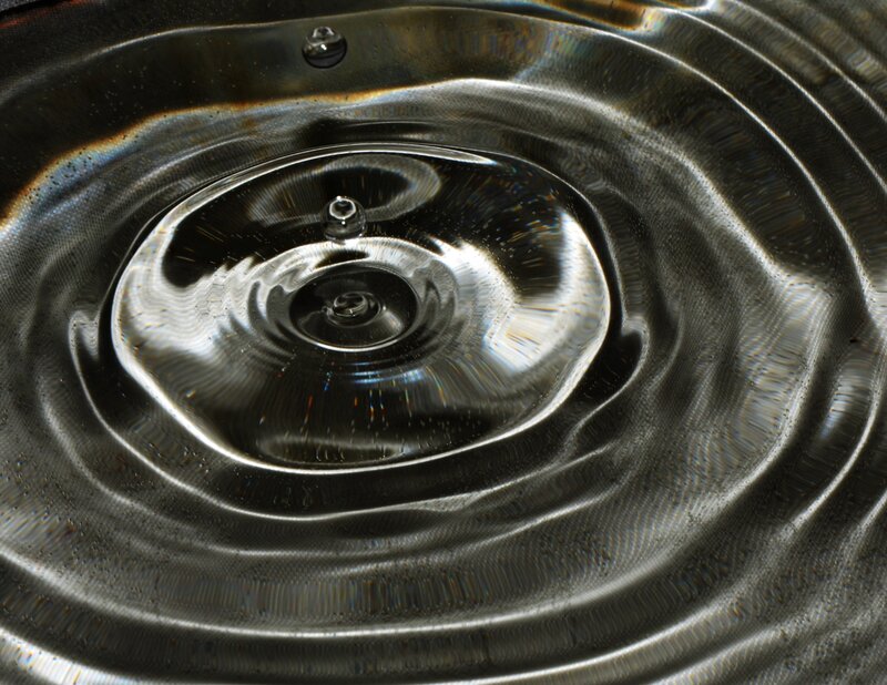 Water ripple in slow motion
