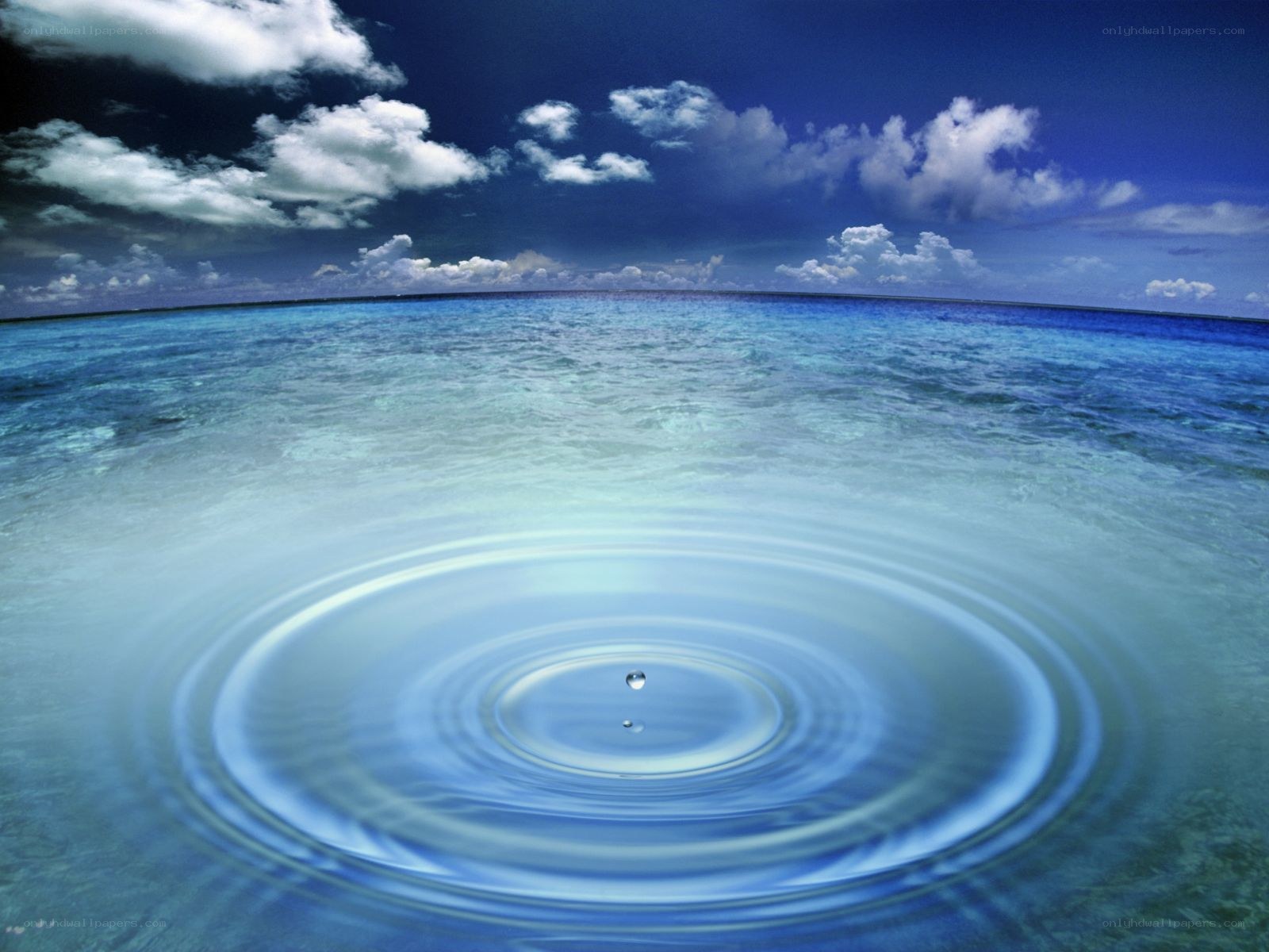 Water ripple on ocean surface