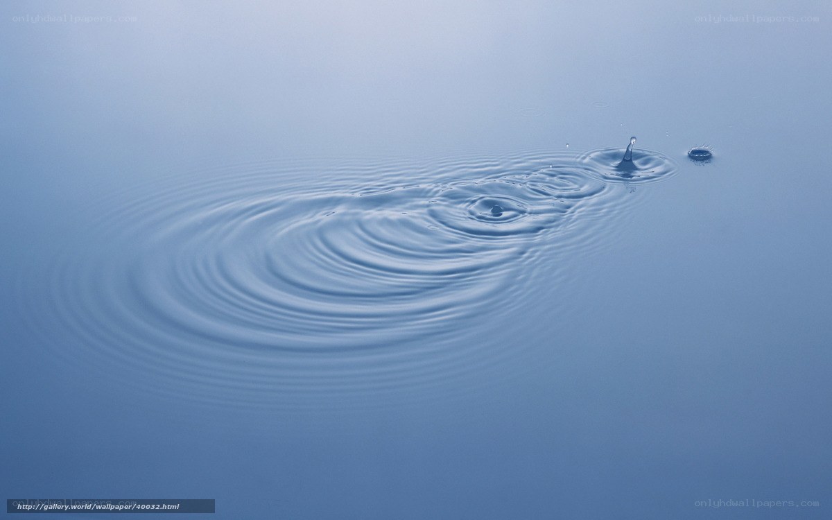 Water ripples from a drop