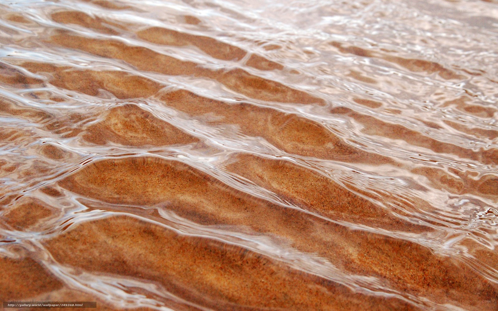 Water ripples on sandy beach
