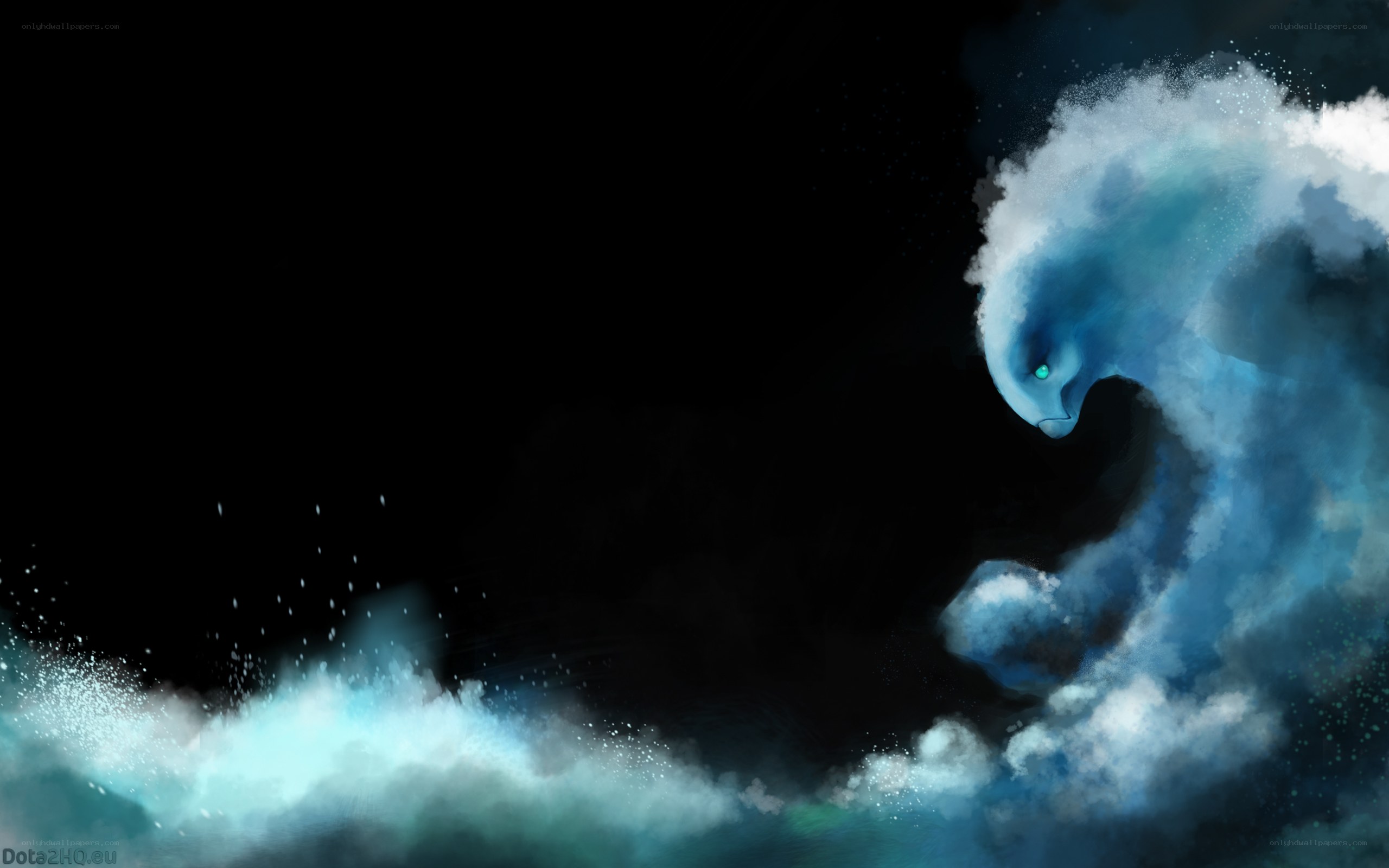 Water spirit in a wave