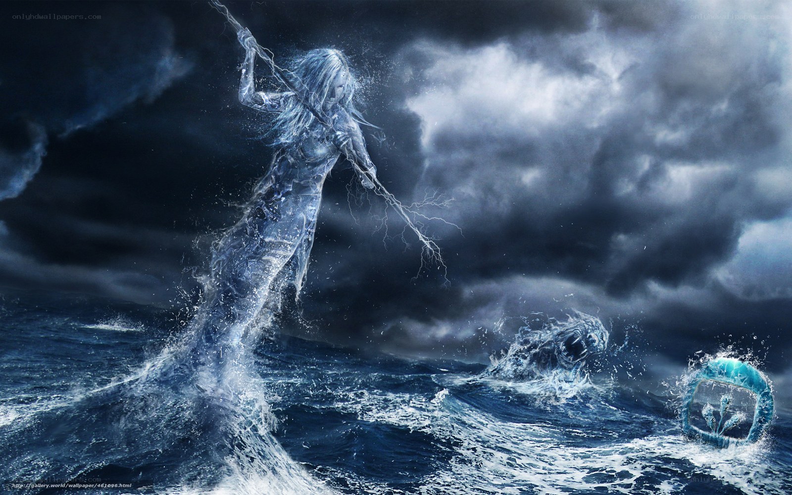 Water spirit in storm