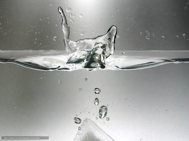Water splash and bubbles