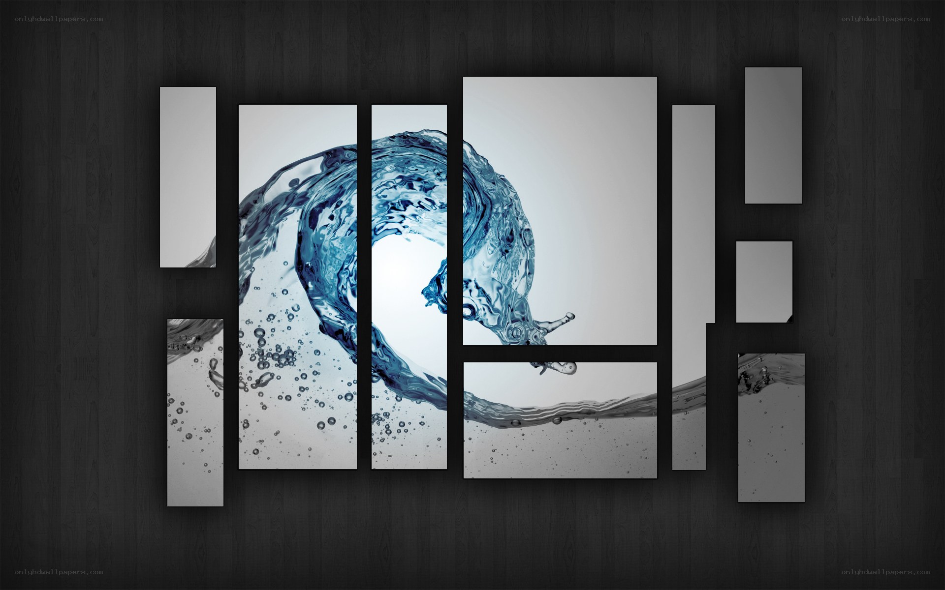 Water splash art panel