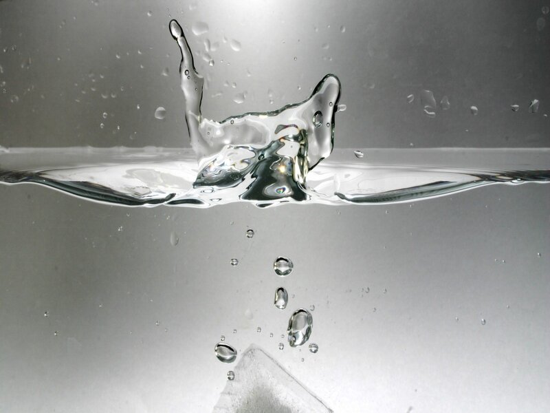 Water splash at surface