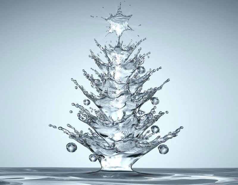 Water Splash Christmas Tree