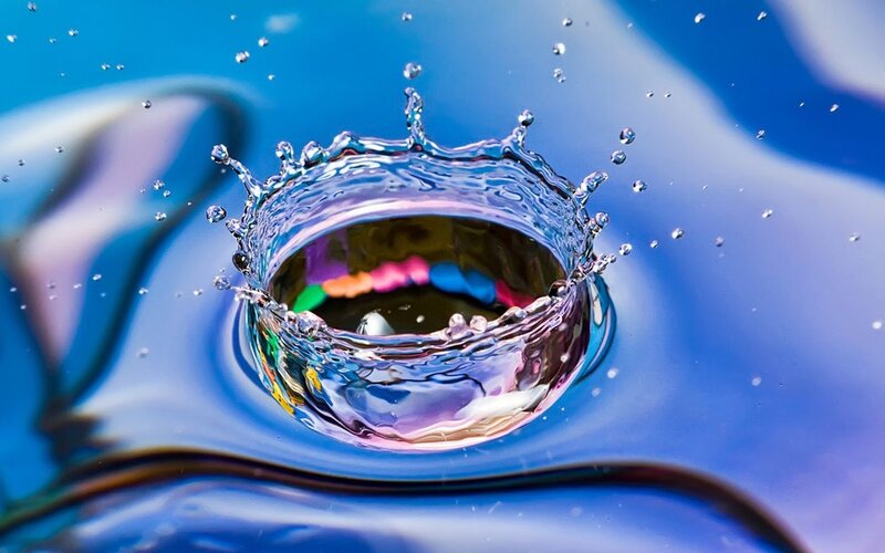 Water Splash Crown — Blue, Dynamic