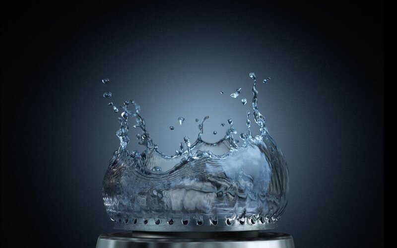Water splash crown formation