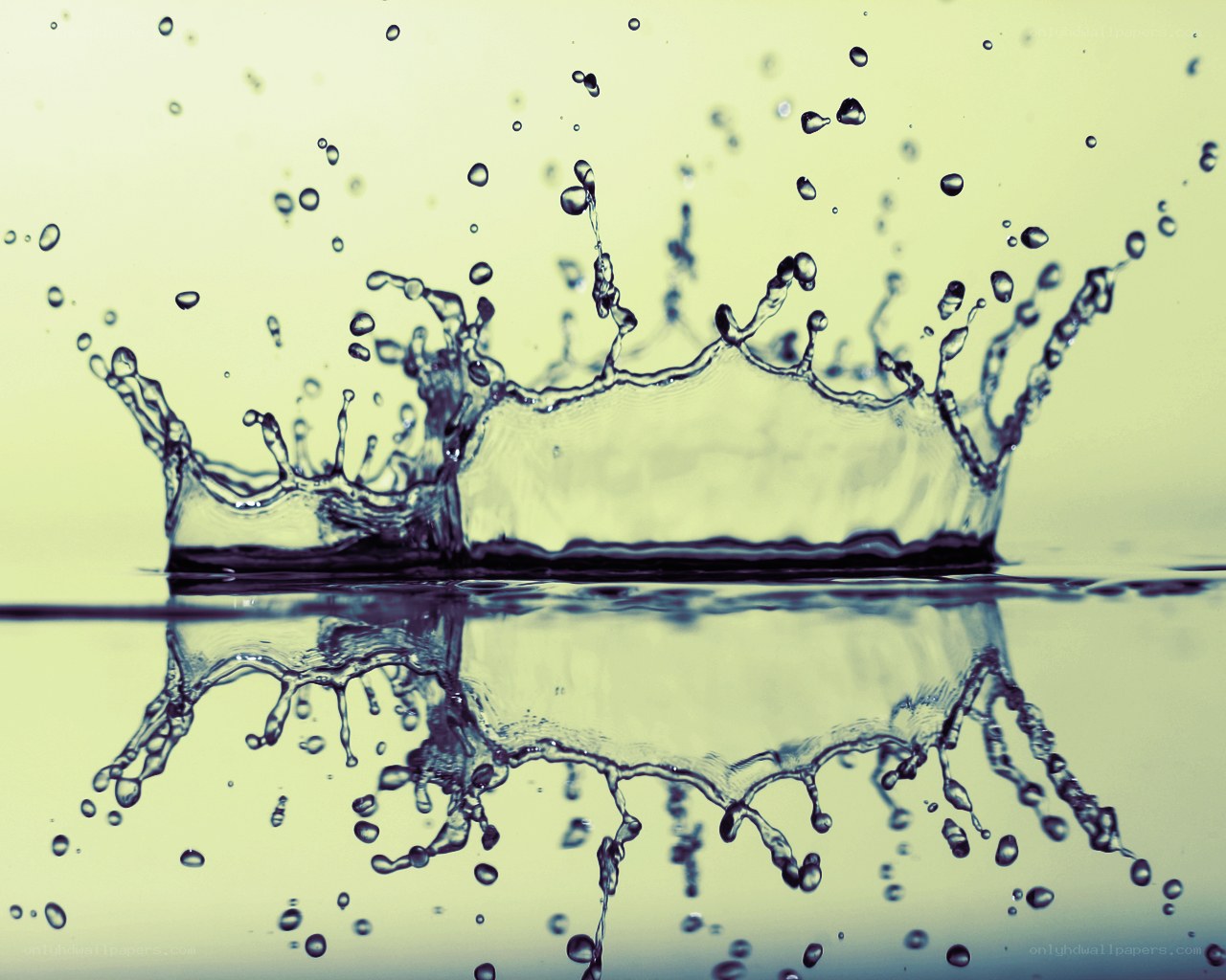 Water splash crown formation