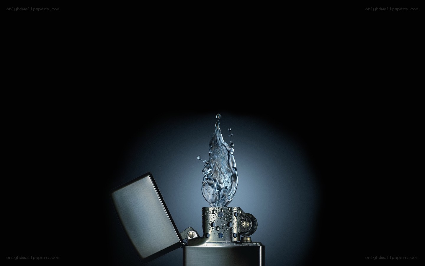 Water splash from a lighter