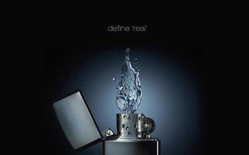 Water Splash from Lighter — Black