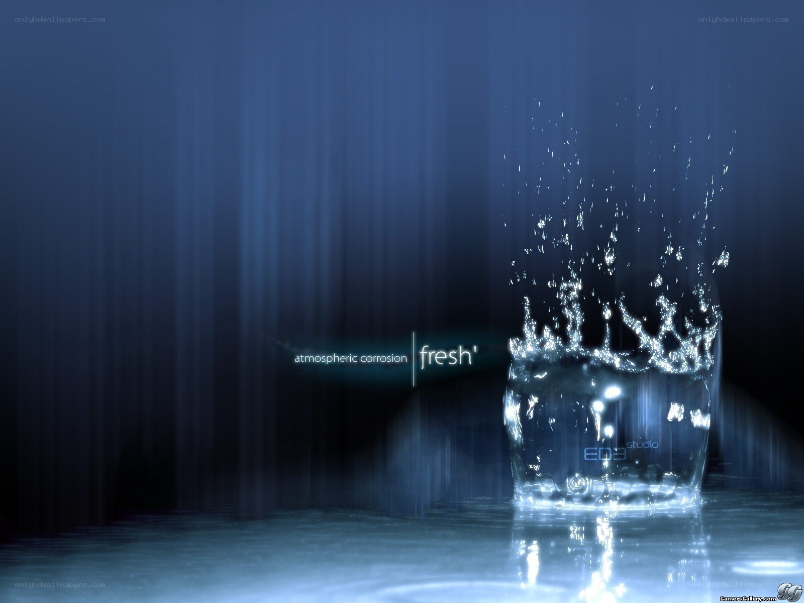 Water splash in a glass