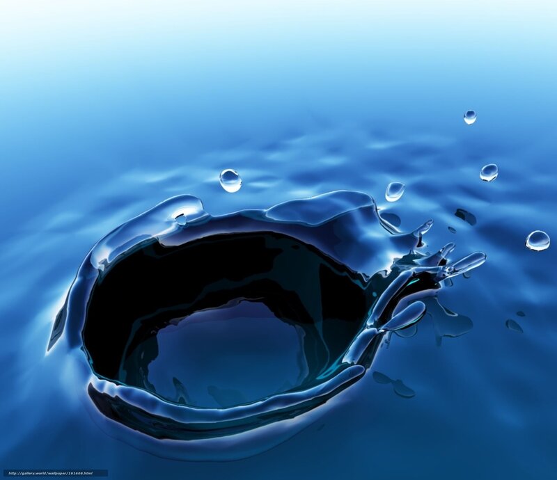 Water Splash in Blue — Calm