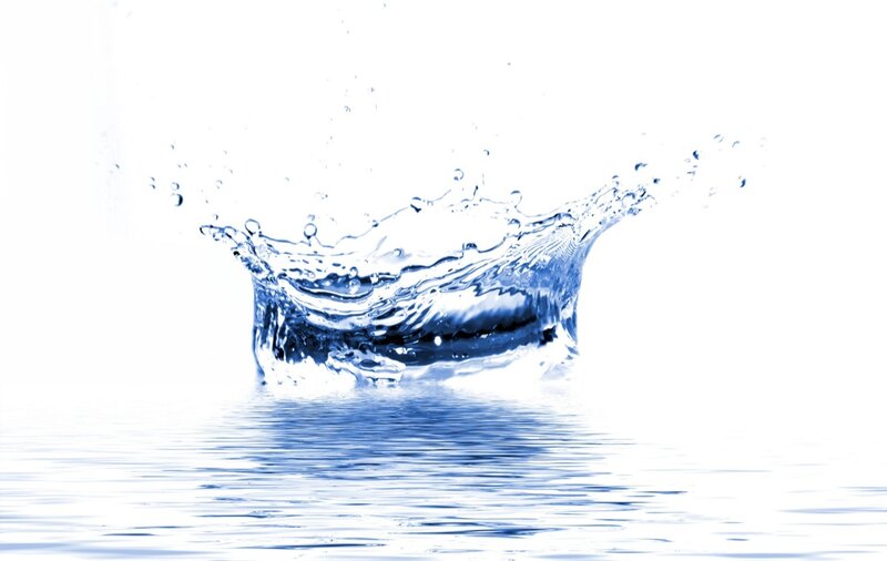 Water splash in motion
