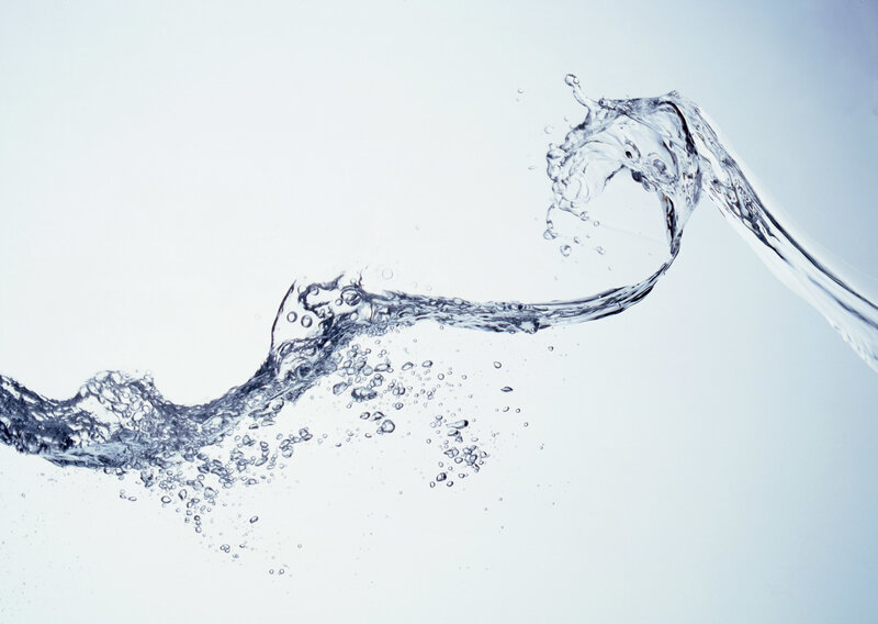 Water splash in motion