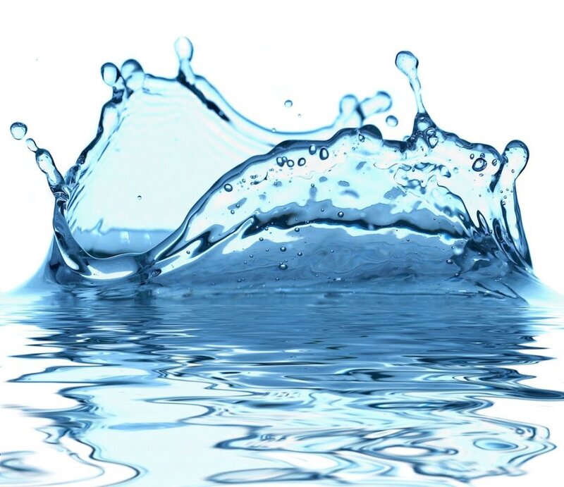 Water splash in motion