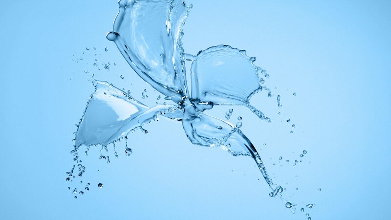 Water splash in motion