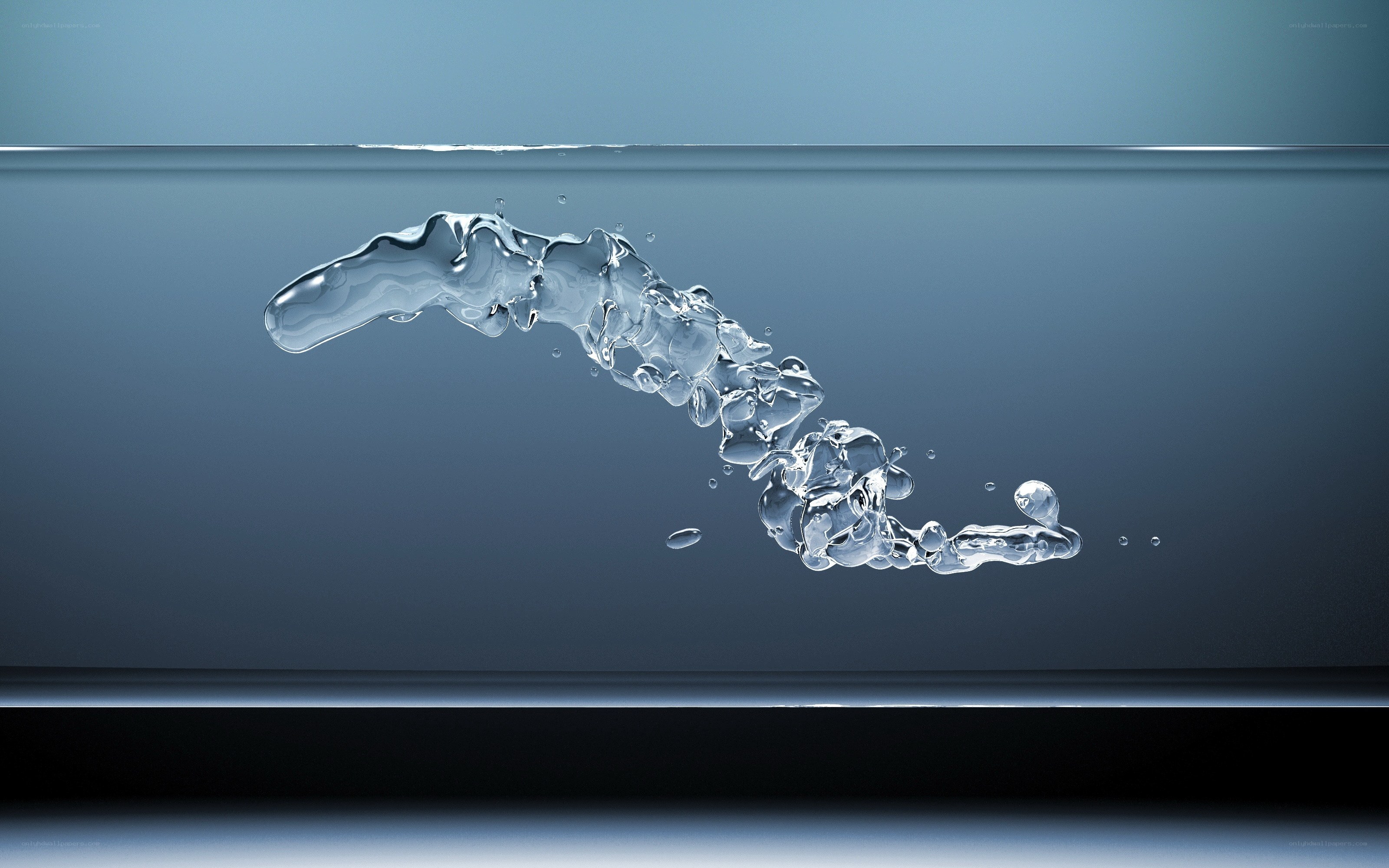 Water splash in motion