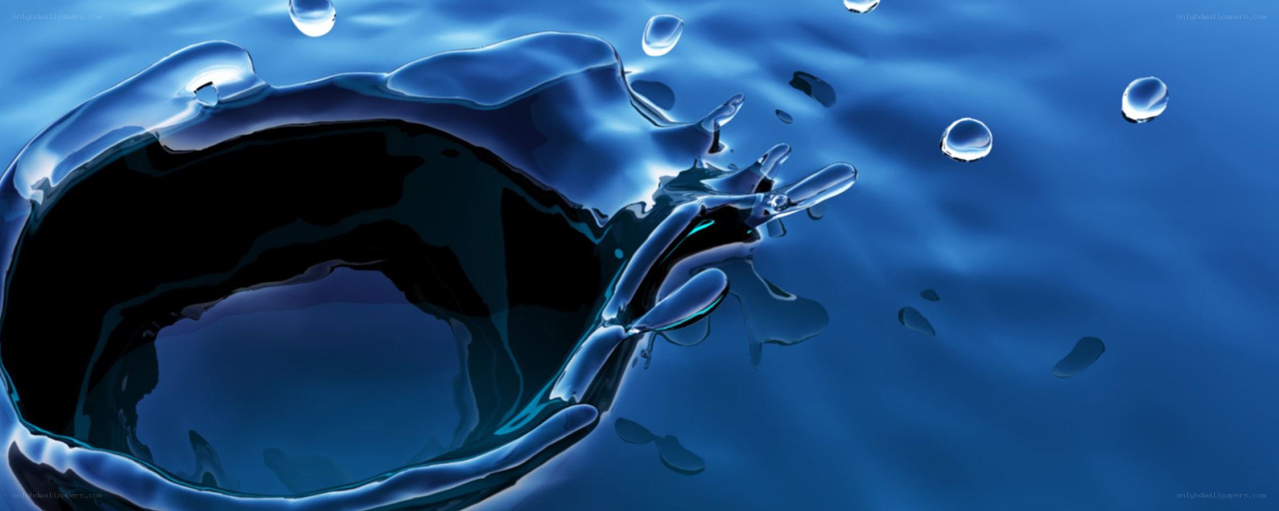 Water splash in motion