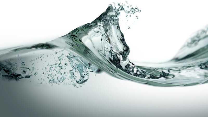 Water splash in motion