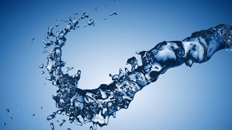 Water Splash in Motion — Blue, Dynamic, Photograph, Splashes