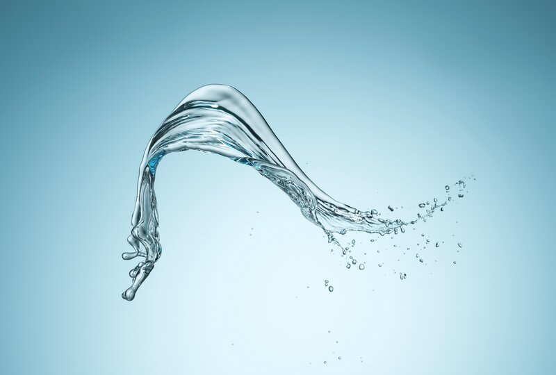 Water Splash in Motion — Blue, Dynamic, Photograph