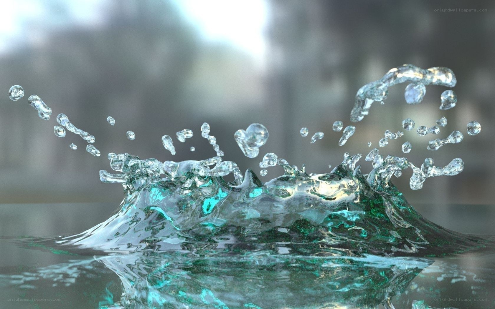 Water splash in slow motion