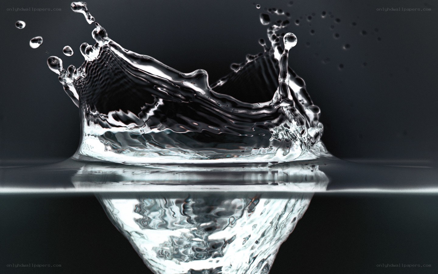 Water splash in slow motion